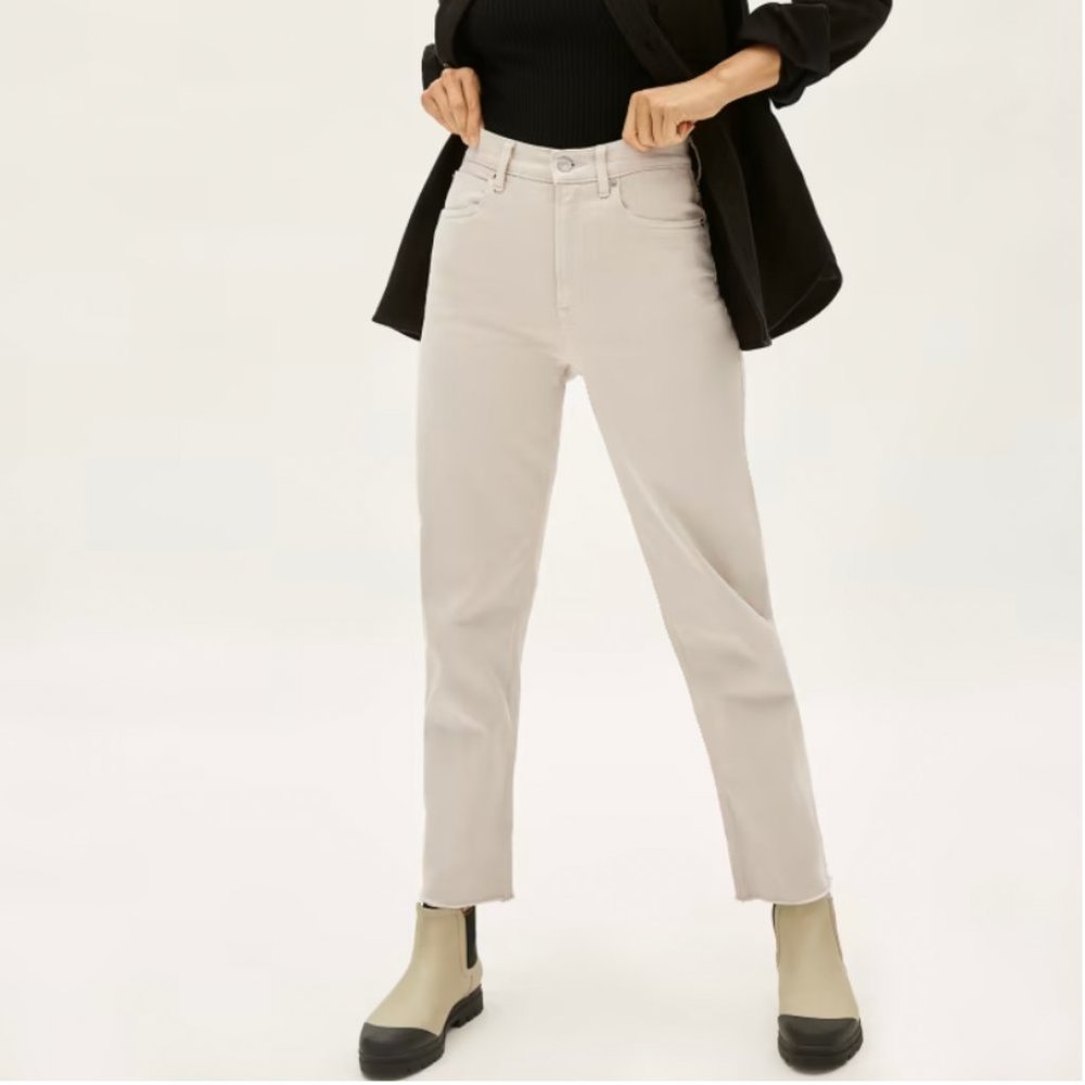 Everlane Way High Jean in Flax, Size 31